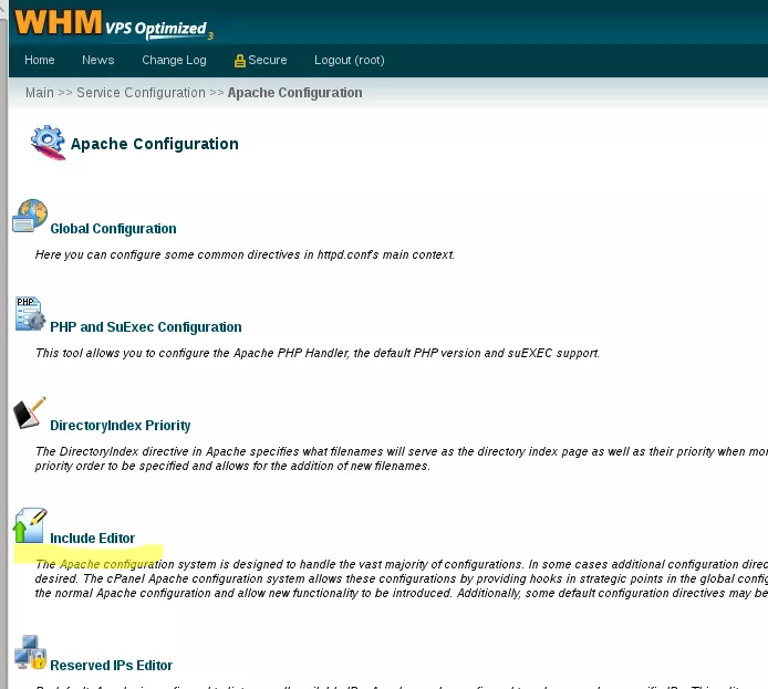 Whm anf httpd configuration 1